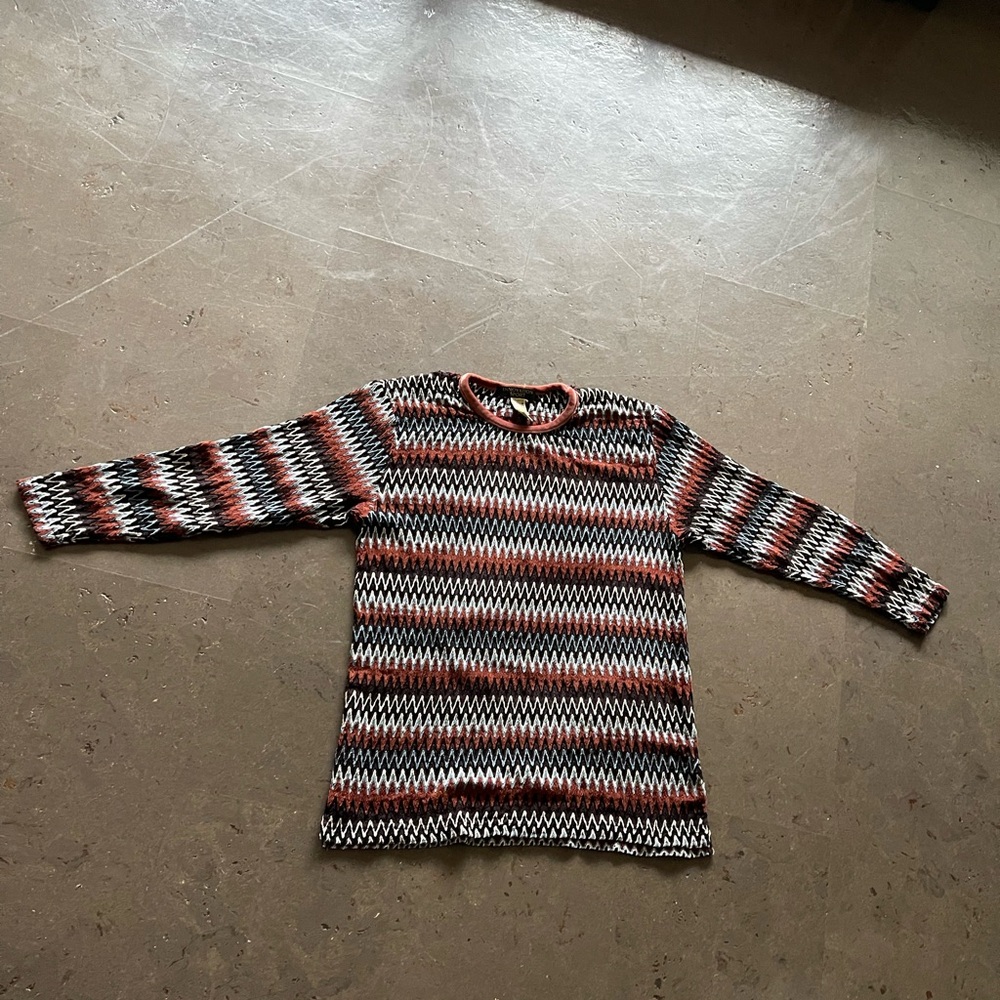 True vintage Cozy lightweight zigzag multi jumper / sweater